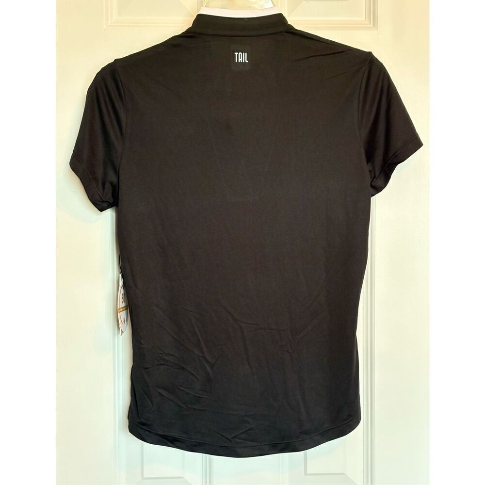 TAIL (White Label) - NWT - L Sz XS Short Sleeve Split Neck Golf Polo in Onyx - Picture 11 of 12